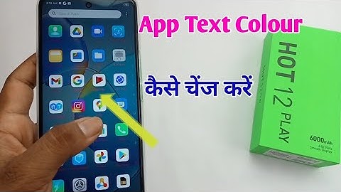 infinix hot 12 play change text colour / text colour change kaise kare infinix hot 12 play