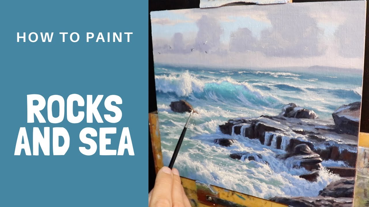 How to Paint ROCKS and SEA YouTube
