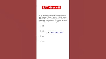 SAT Math Unit Conversion the EASY way #satmath