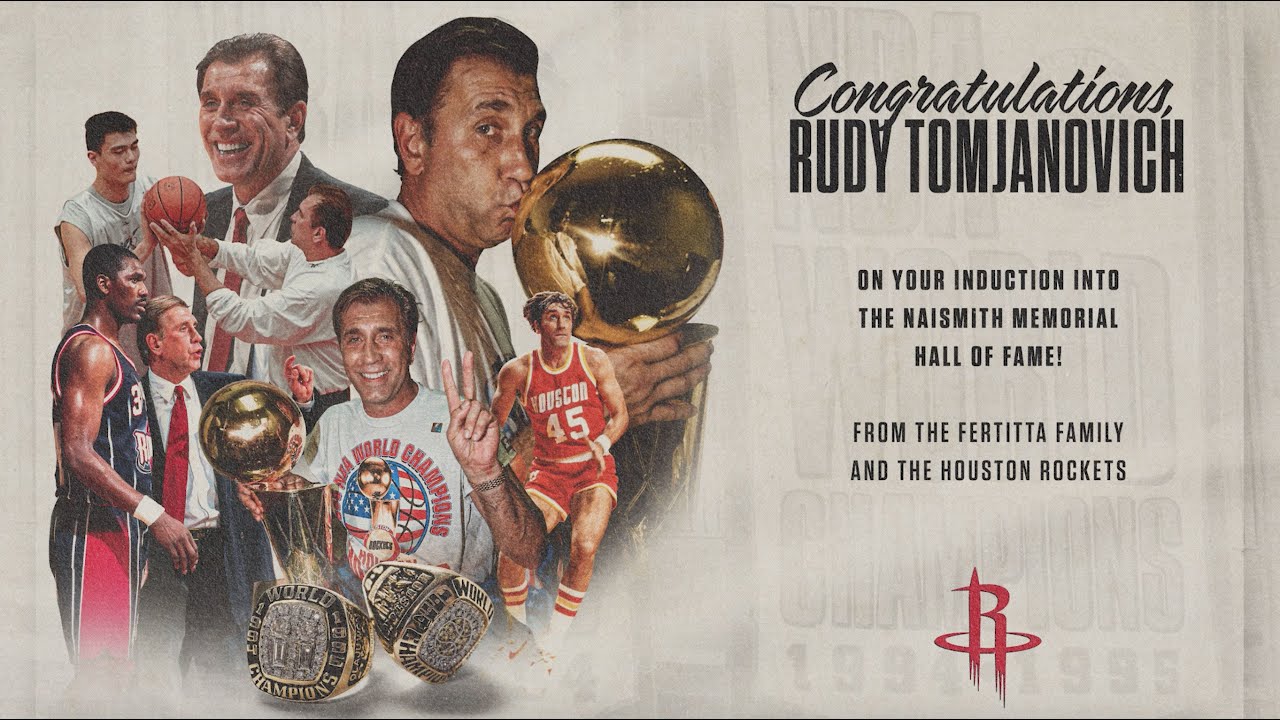 Rudy T Rockets Rudy Tomjanovich Hall of Fame Speech | Houston Rockets - YouTube