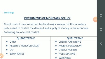 Monetary Economics - Tools of monetary policy
