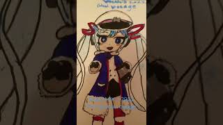 Snow MIKU  #shortsyoutube #drawing #art