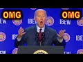 Frail Joe Biden was a DISASTER at IBEW Speech Today.....