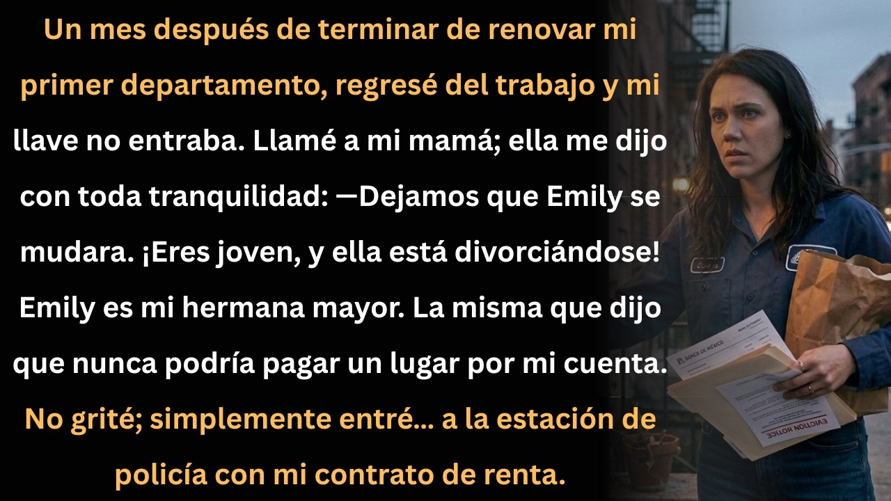 Regresé a mi departamento y mi llave no entraba… Mi hermana se había mudado.