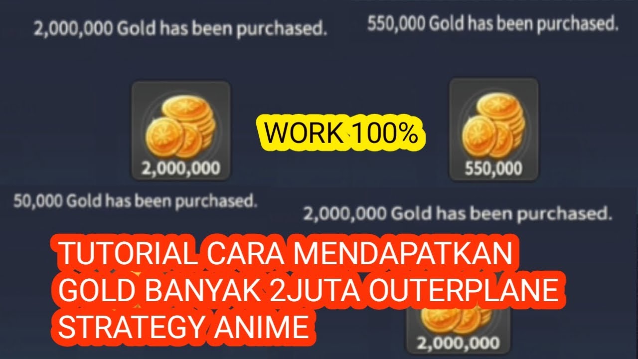 Tutorial Cara Mendapatkan Gold Banyak 2juta Outerplane Strategy Anime