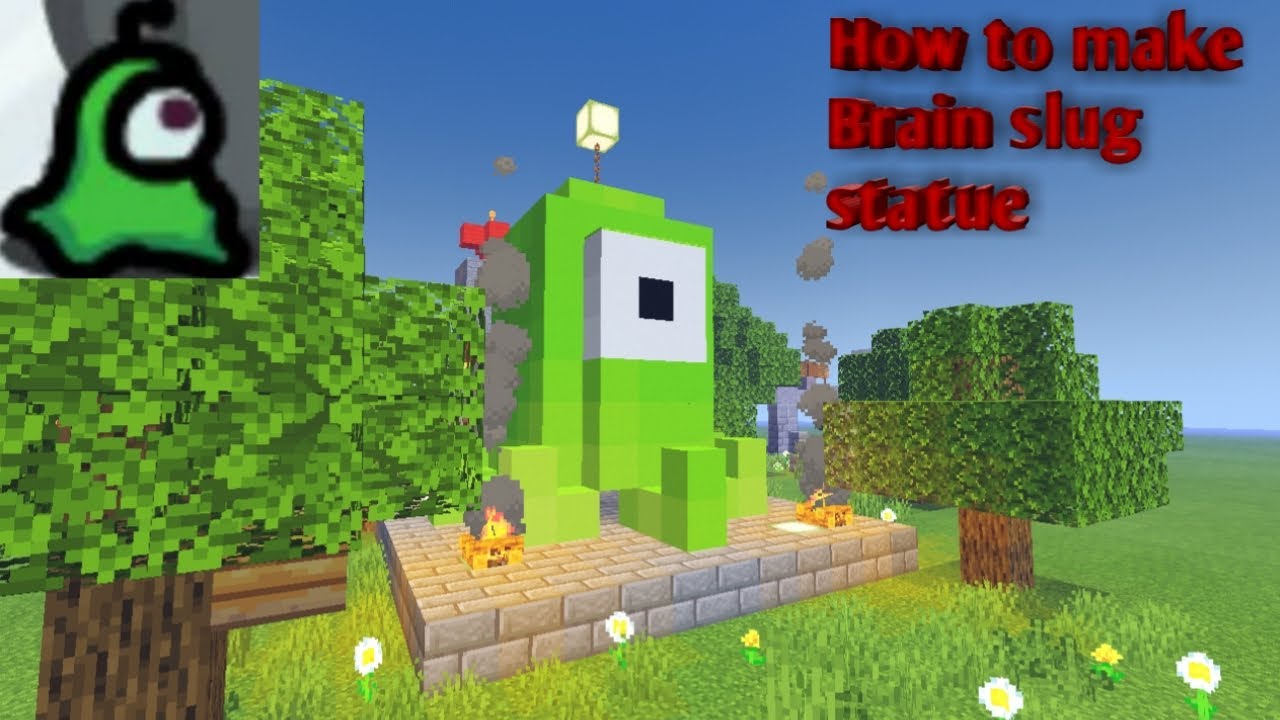 How to make small among us brain slug statue | Minecraft | - YouTube