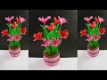 Bunga sedotan bisa berdiri sendiri tanpa pot | tutorial flower from straws