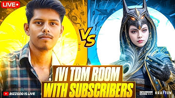 1v1 TDM CUSTOM ROOM WITH SUBSCRIBER || BGMI LIVE #Rizzgodlive #bgmi #bgmilive #1v1Tdmroom