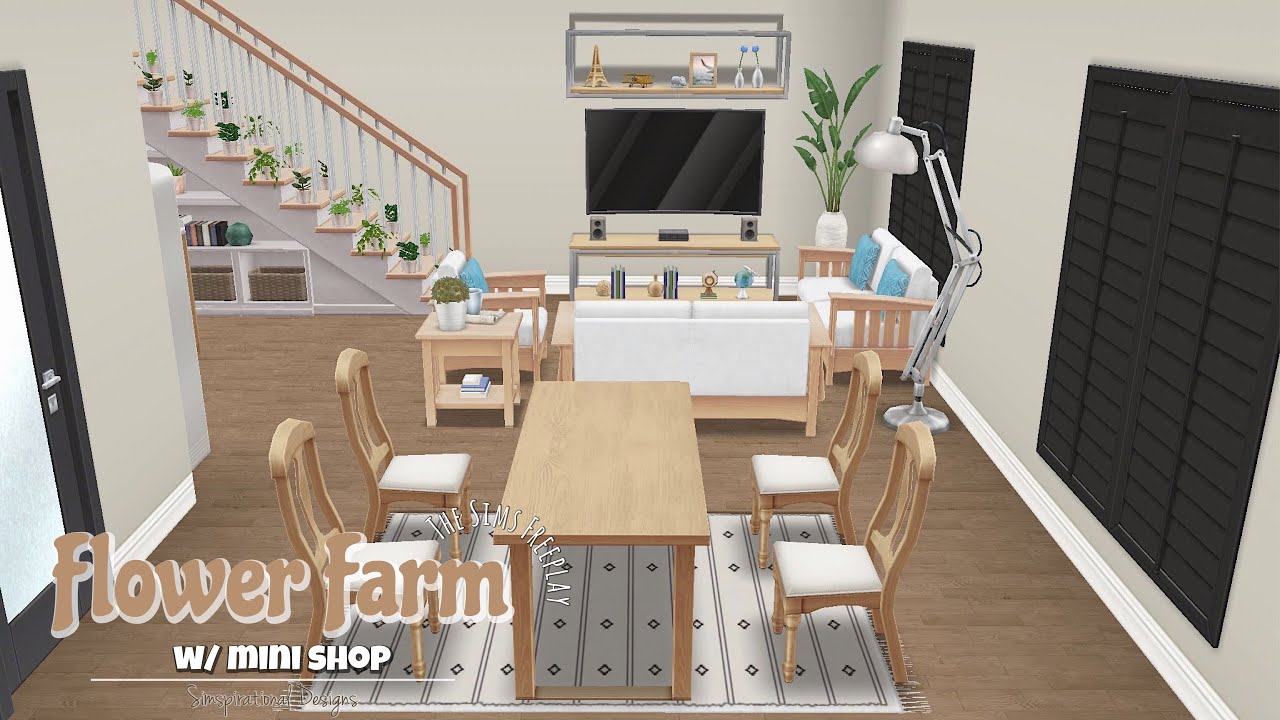 FLOWER FARM W/ MINI SHOP The Sims Freeplay House Tour Floor Plans