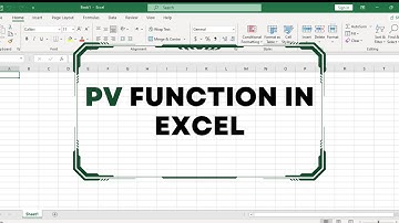 PV Function in Excel