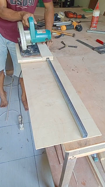 simple track saw test #shorts #woodworking #tracksaw #carpentry #project #kayu