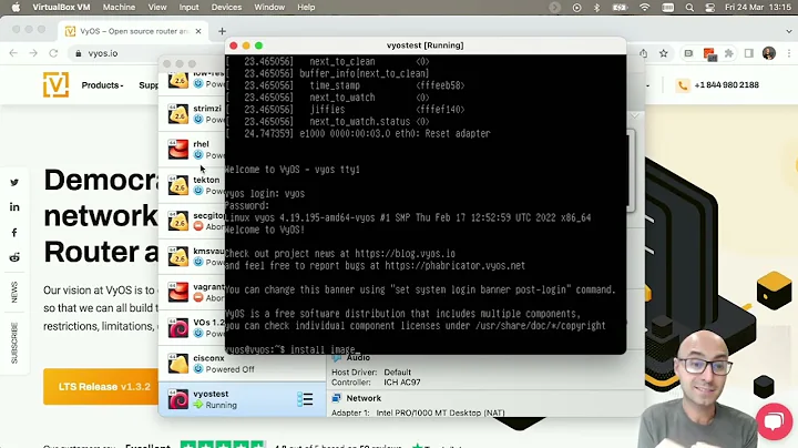 Installing VyOS Router Software in VirtualBox