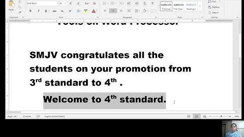 class 4  tools of word processor