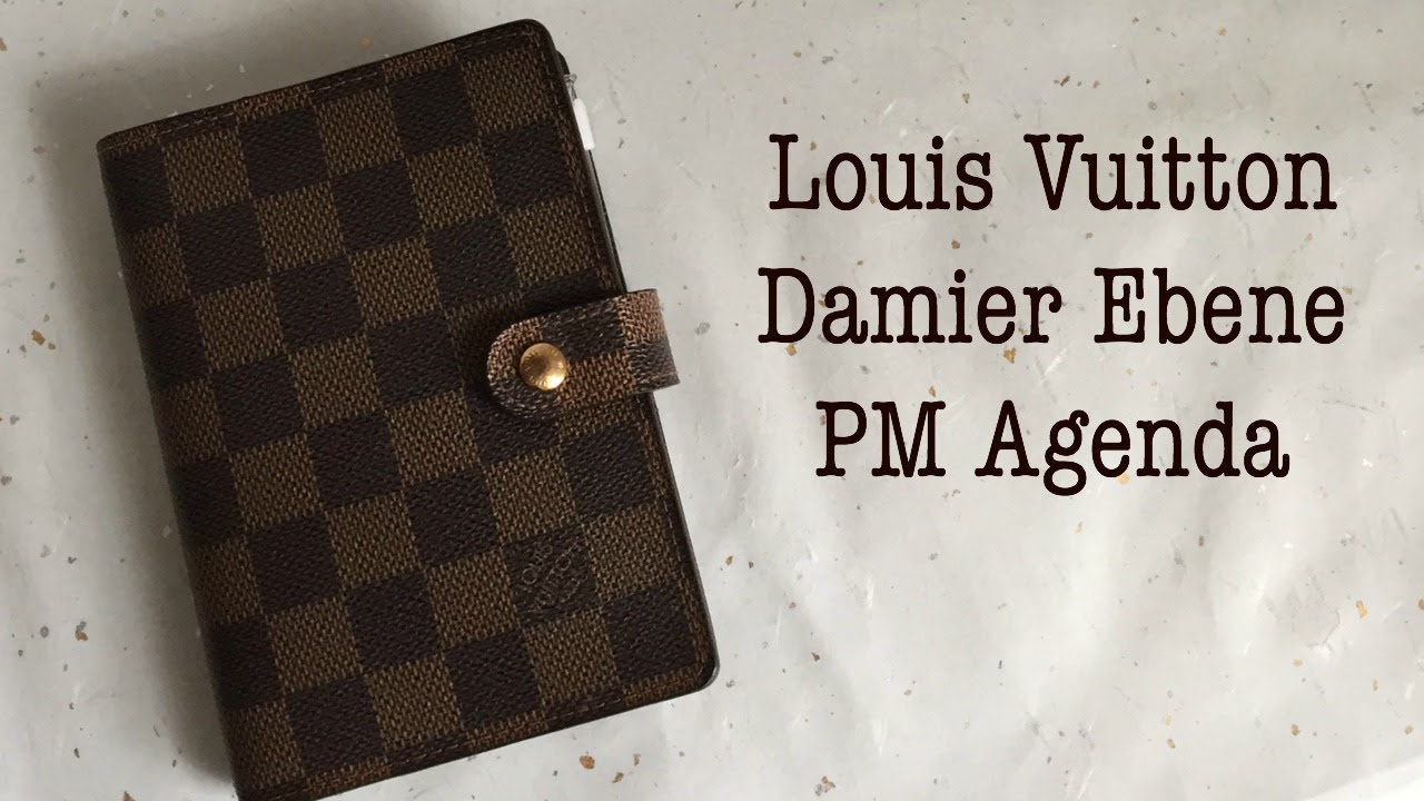 Pre-owned | Louis Vuitton Damier Ebene PM Agenda - YouTube