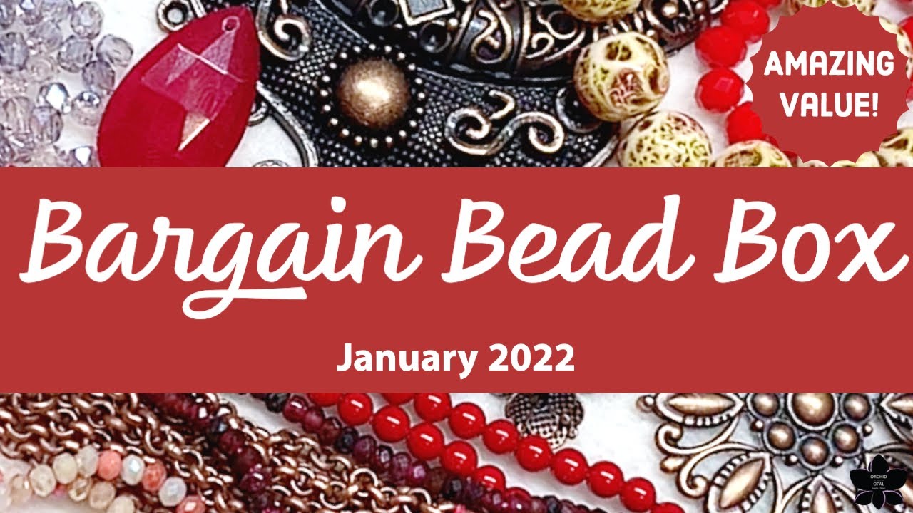 Bargain Bead Box Monthly Subscription January 2022 unboxing YouTube