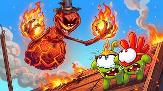 fire monster vs super noms superhero cartoons kids