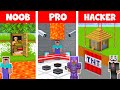 Minecraft SAFEST SECURITY HOUSE : NOOB vs PRO vs HACKER BUILDING / Animation