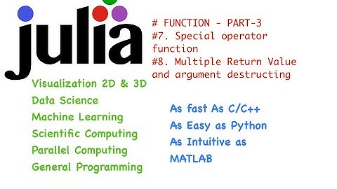 Julia Episode 7: Function Part-3 Basic