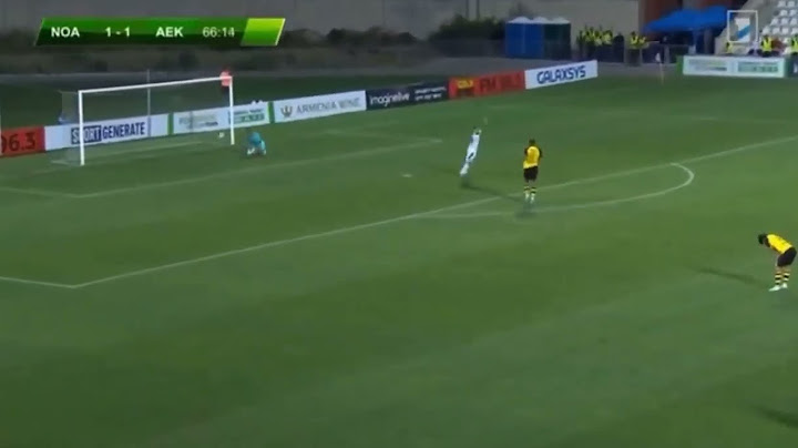 Noah's goalkeeper took a shot from his own goal and put it into the net against AEK Athens.