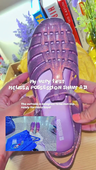 🪻My very first MELISSA POSSESSION SHINY AD Glitter Lilac. 🪻 #melissa #flatshoes #lilac