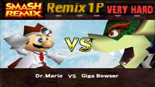 Smash Remix - Classic Mode Remix 1P Gameplay With Dr. Mario (VERY HARD) Smash Remix - Classic Mode Remix 1P Gameplay With Dr. Mario (VERY HARD)