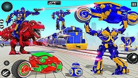 Futuristic Flying Robot Car Transform City War - Android iOS Gameplay