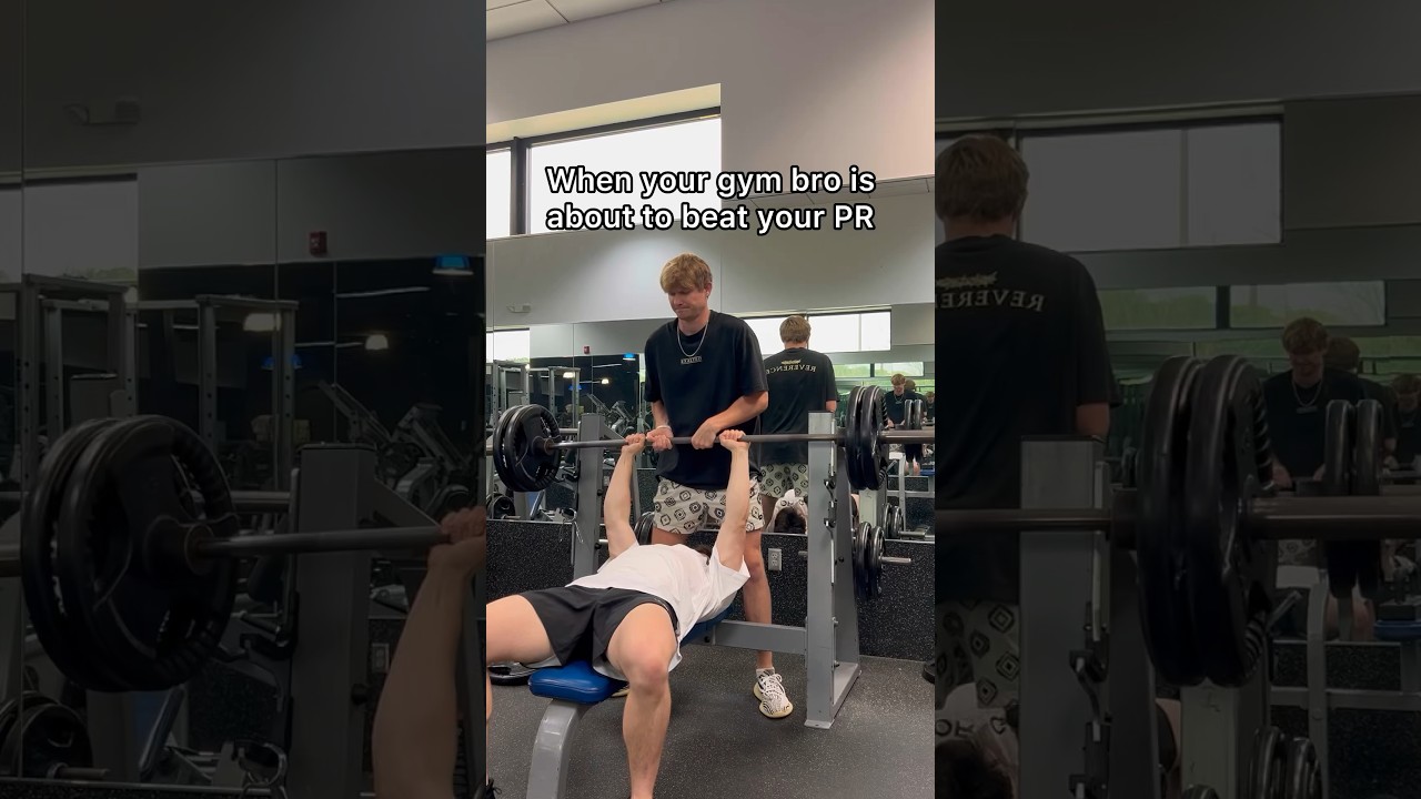 When your gym bro is about to beat your PR