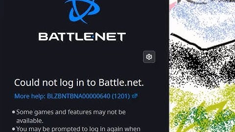 How to fix Could not log in to Battle.net BLZBNTBNA00000640 (1201)