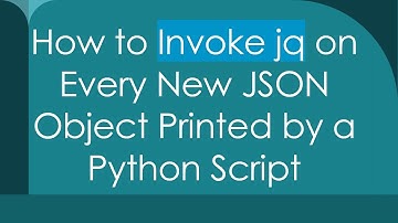 How to Invoke jq on Every New JSON Object Printed by a Python Script