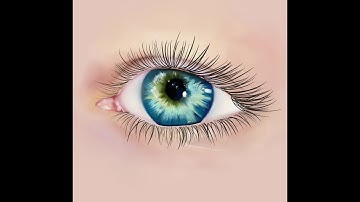 Digital Eye Drawing Using Procreate : Time-Lapse
