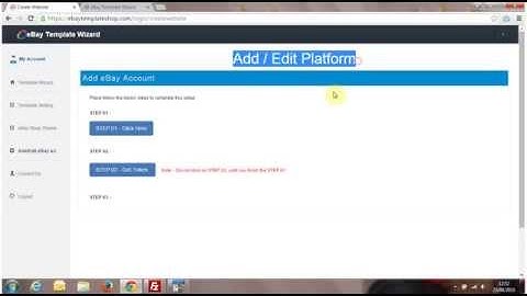 Add eBay account to eBay Listing Template Wizard