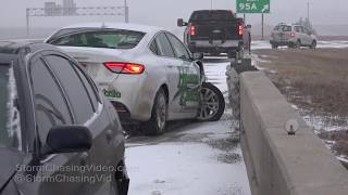 Salina, KS Snowy Morning Crashes and poor road conditions - 2/15/2019