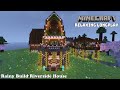 Rainy Build Riverside Mansion - Cottage House - Minecraft Relaxing Longplay ( No Commentary ) 1.20