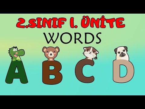 2.SINIF İNGİLİZCE 1.ÜNİTE WORDS KELİMELERİ VE KONU ANLATIMI | İNGİLİZCE ALFABE ŞARKISI