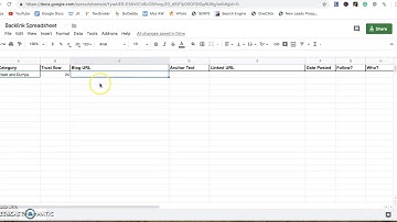 Backlink Spreadsheet