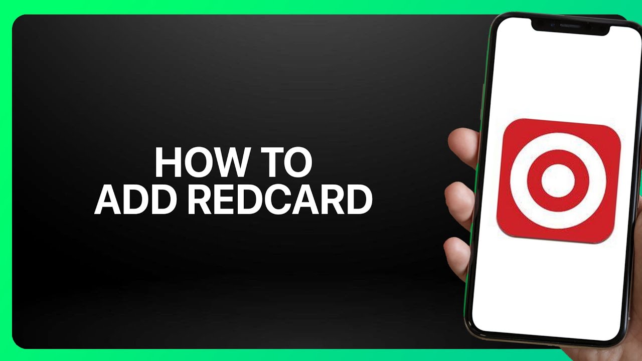 How To Add a RedCard in Target App ! Tutorial - YouTube