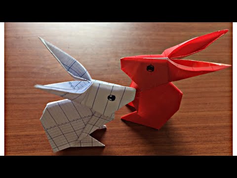 Hướng dẫn gấp hình con thỏ bằng giấy màu | Instructions for folding a rabbit in simple colored paper | Foci