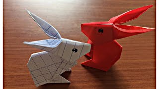 Hướng dẫn gấp hình con thỏ bằng giấy màu | Instructions for folding a rabbit in simple colored paper