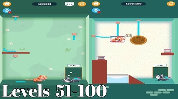 Rescue Kitten - Rope Puzzle Levels 51-100 Gameplay (iOS, Android)