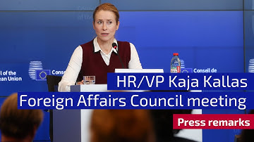 HR/VP Kaja Kallas press remarks following today’s Foreign Affairs Council meeting.