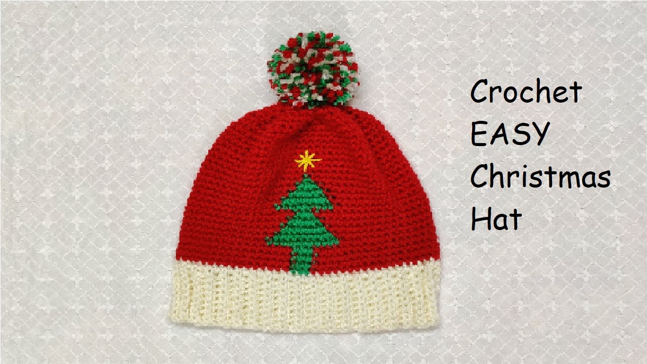 crochet-easy-christmas-hat-all-sizes-crochet-christmas-tree-beanie