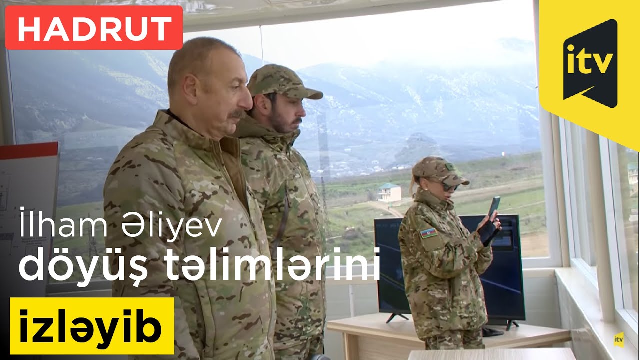 Prezident İlham Əliyev Hadrutda Komandonun döyüş təlimlərini izləyib