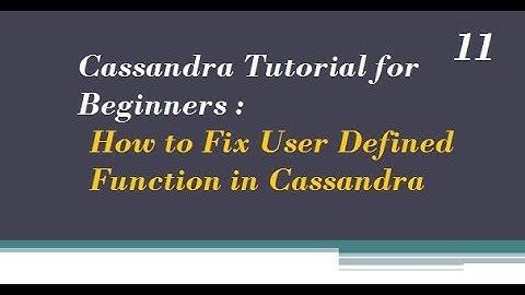 How to Fix User Defined Function Disabled in Cassandra