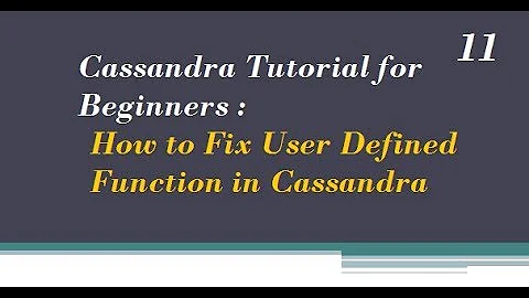 How to Fix User Defined Function Disabled in Cassandra