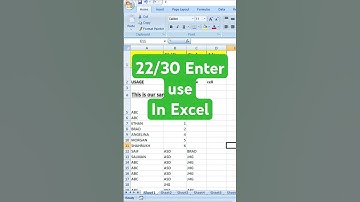 22/30 Excel Shortcut Use of Enter  #excel #spreadsheetmagic #spreadsheetsoftware #microsoftexcel