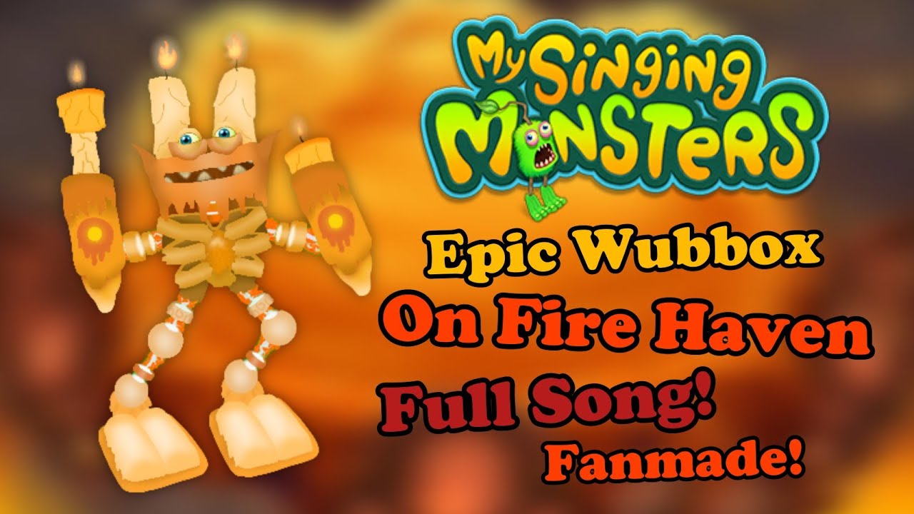 Epic Wubbox on Fire Haven My Singing Monsters Plush Toy