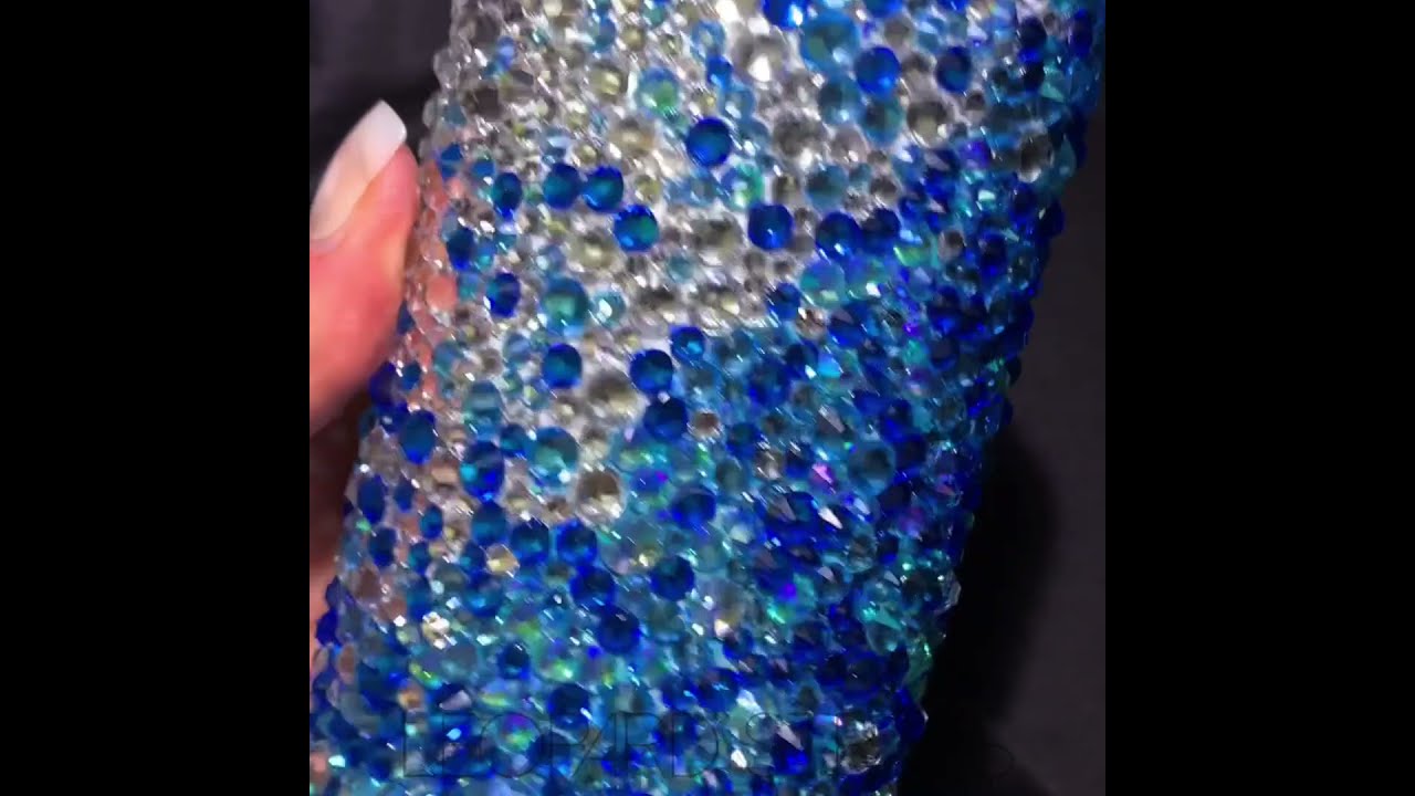 Custom Luxury Rhinestone Tumbler LEOPARD STRASS Rhinestones 