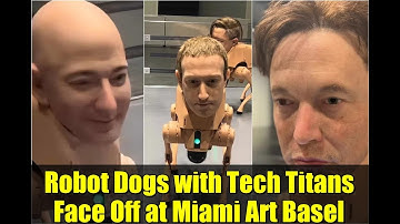 Robot Dogs with Tech Titans Face Off at Miami Art Basel | Beeple