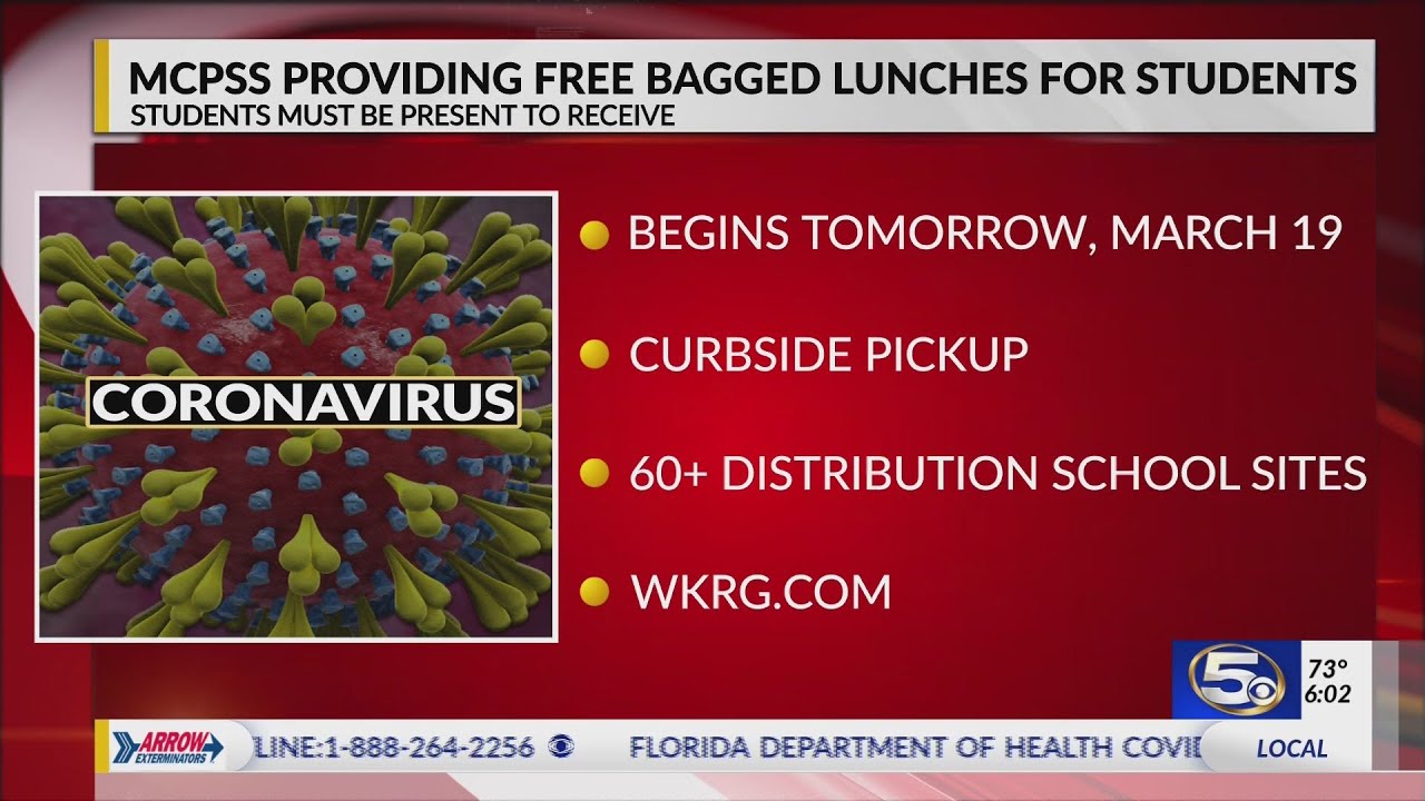 FREE MEALS Mobile County Public Schools posts times, locations for