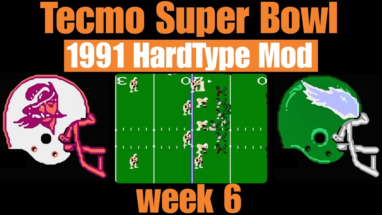 1991 Tecmo Super Bowl - Buccaneers at Eagles Week 6 - NES